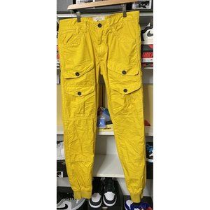 NEW PRPS Goods Yellow Flotilla Cargo Jogger Pants with tags 32 x 30